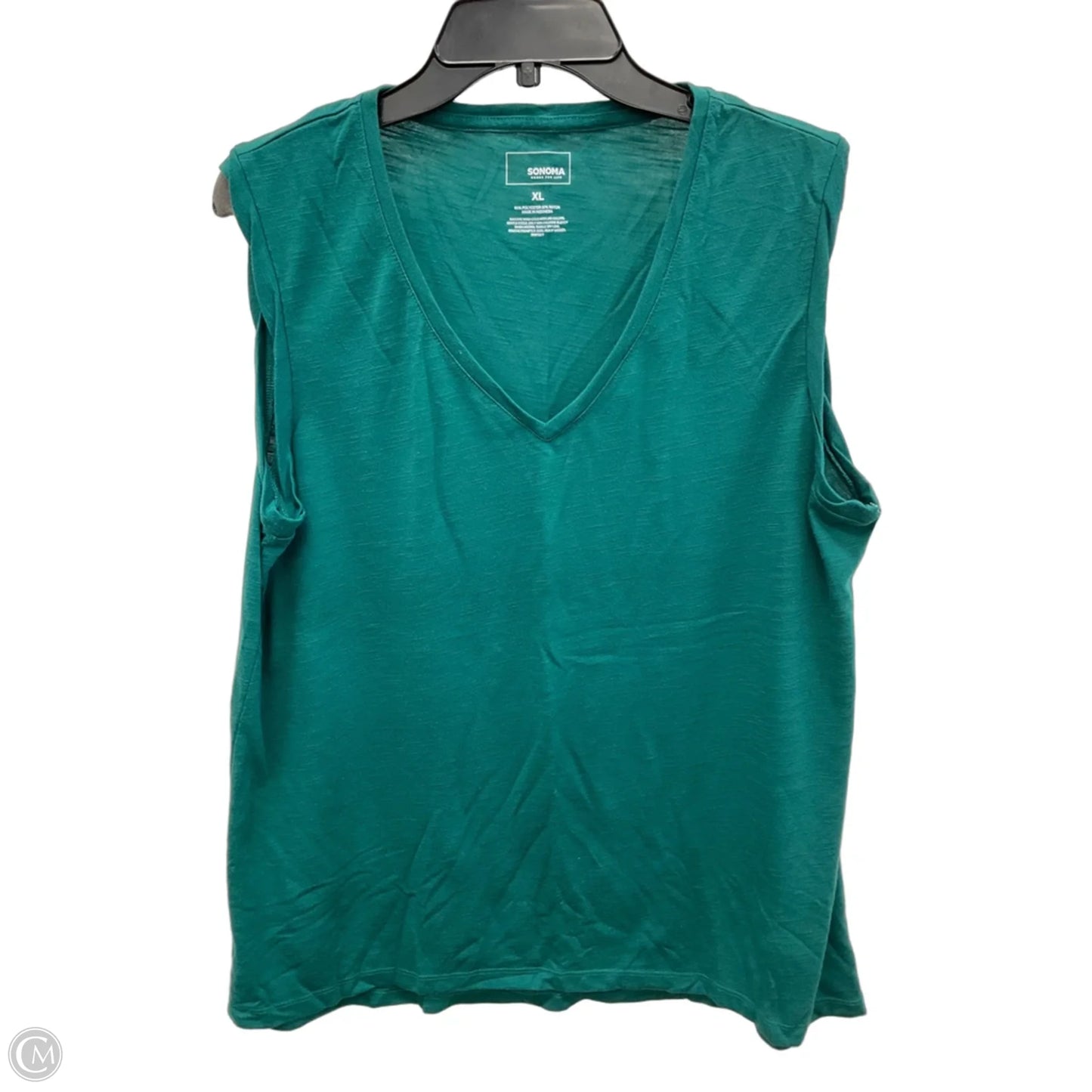 Top Sleeveless By Sonoma In Green, Size: Xl