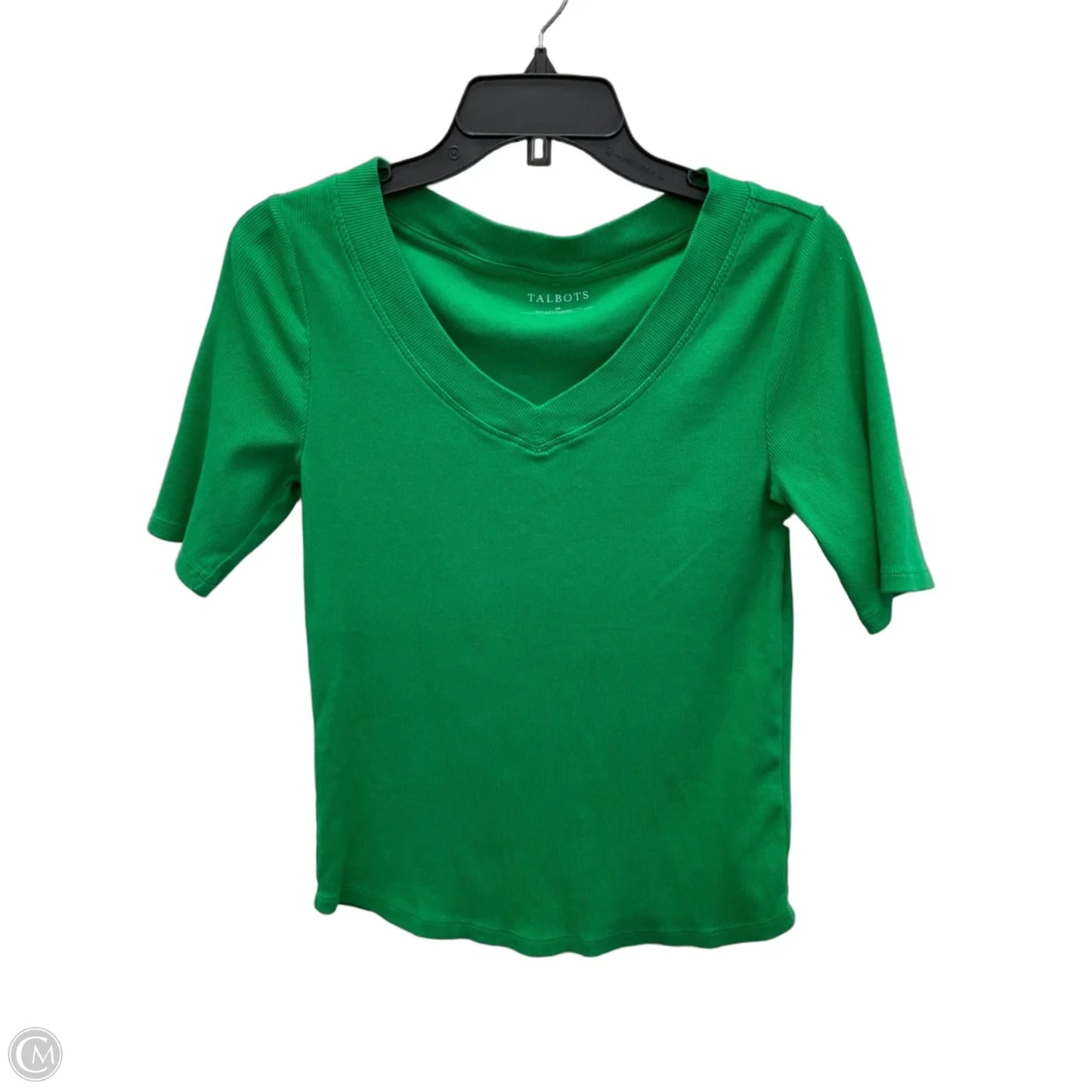 Top Short Sleeve Basic By Talbots In Green, Size: M