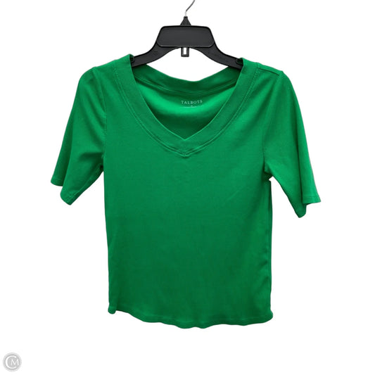 Top Short Sleeve Basic By Talbots In Green, Size: M