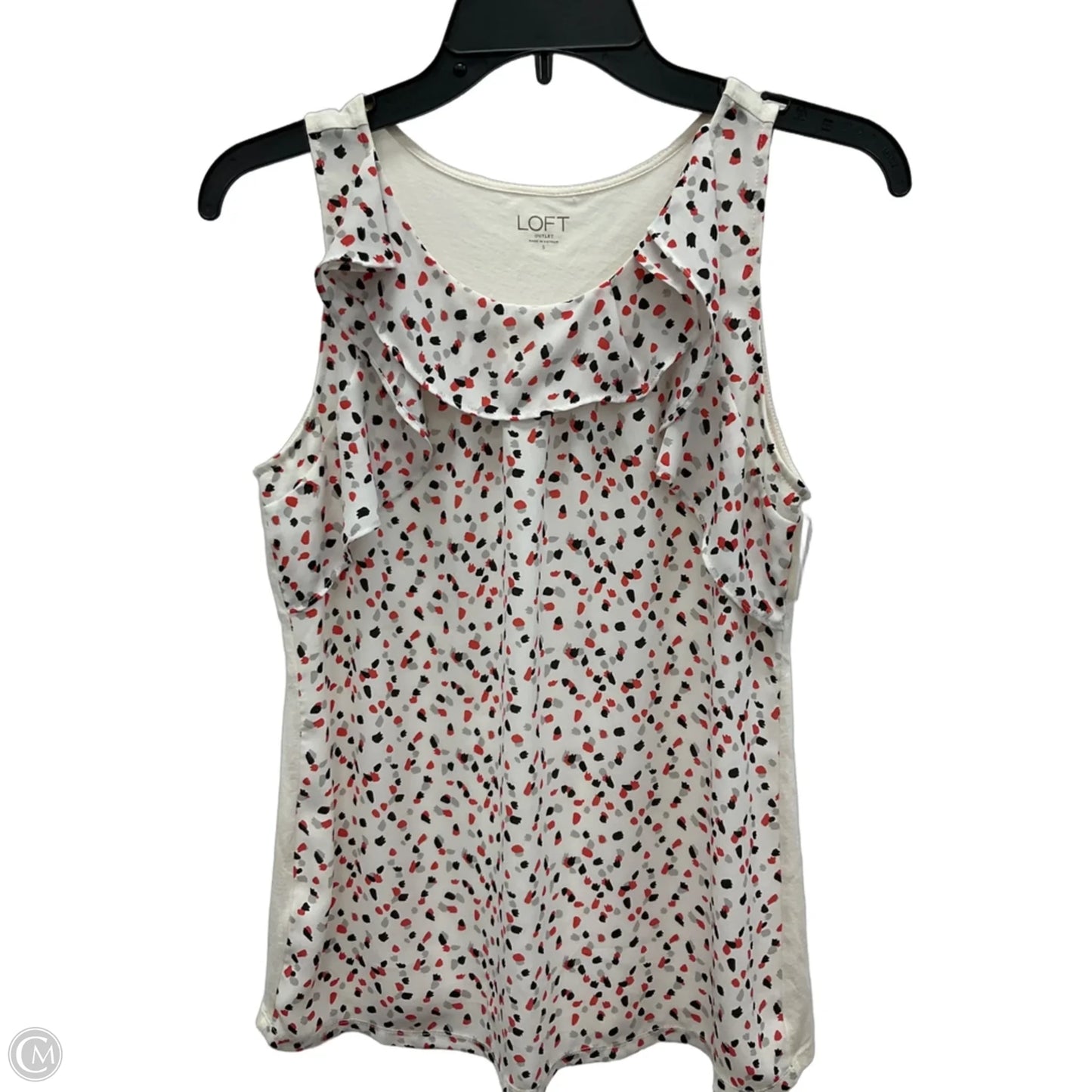 Top Sleeveless By Loft In White, Size: S