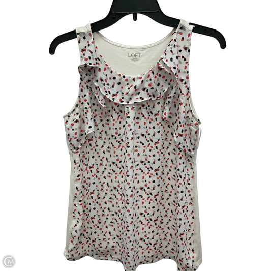 Top Sleeveless By Loft In White, Size: S