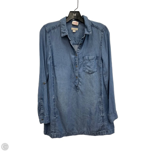 Top Long Sleeve By J. Jill In Blue Denim, Size: S