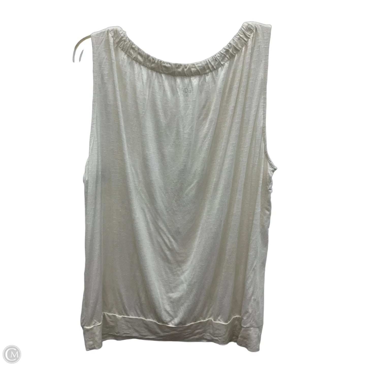 Top Sleeveless By Loft In Cream, Size: Xl