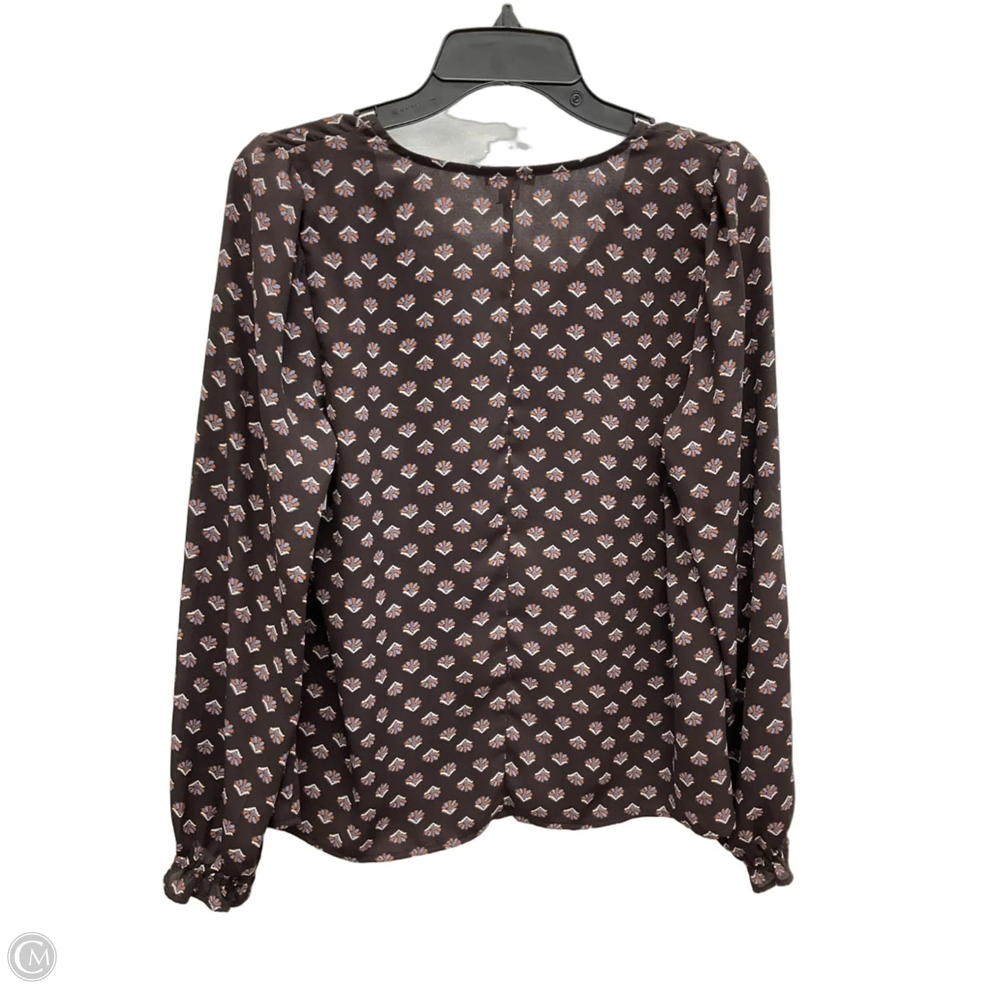 Top Long Sleeve By Ann Taylor In Maroon, Size: Mp