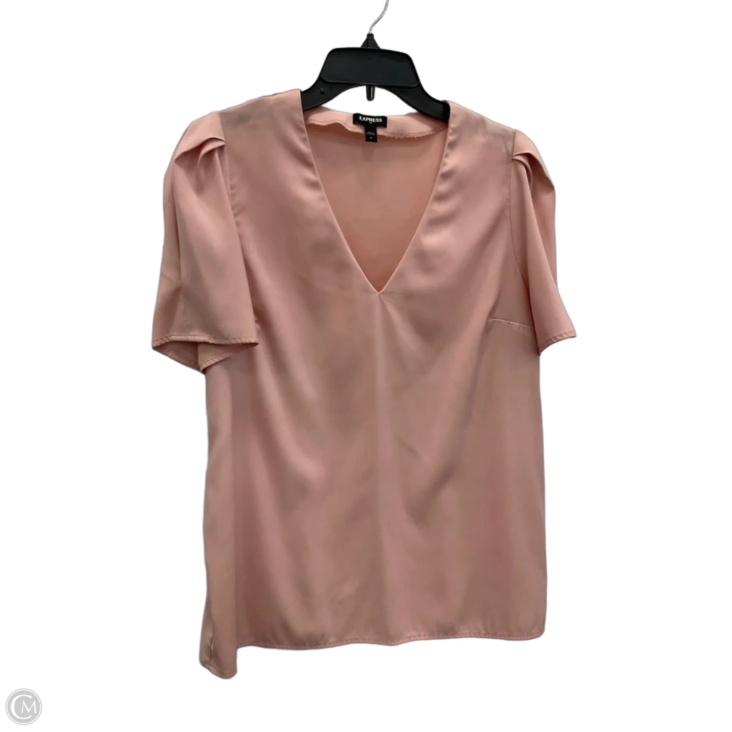 Top Short Sleeve By Express In Pink, Size: M
