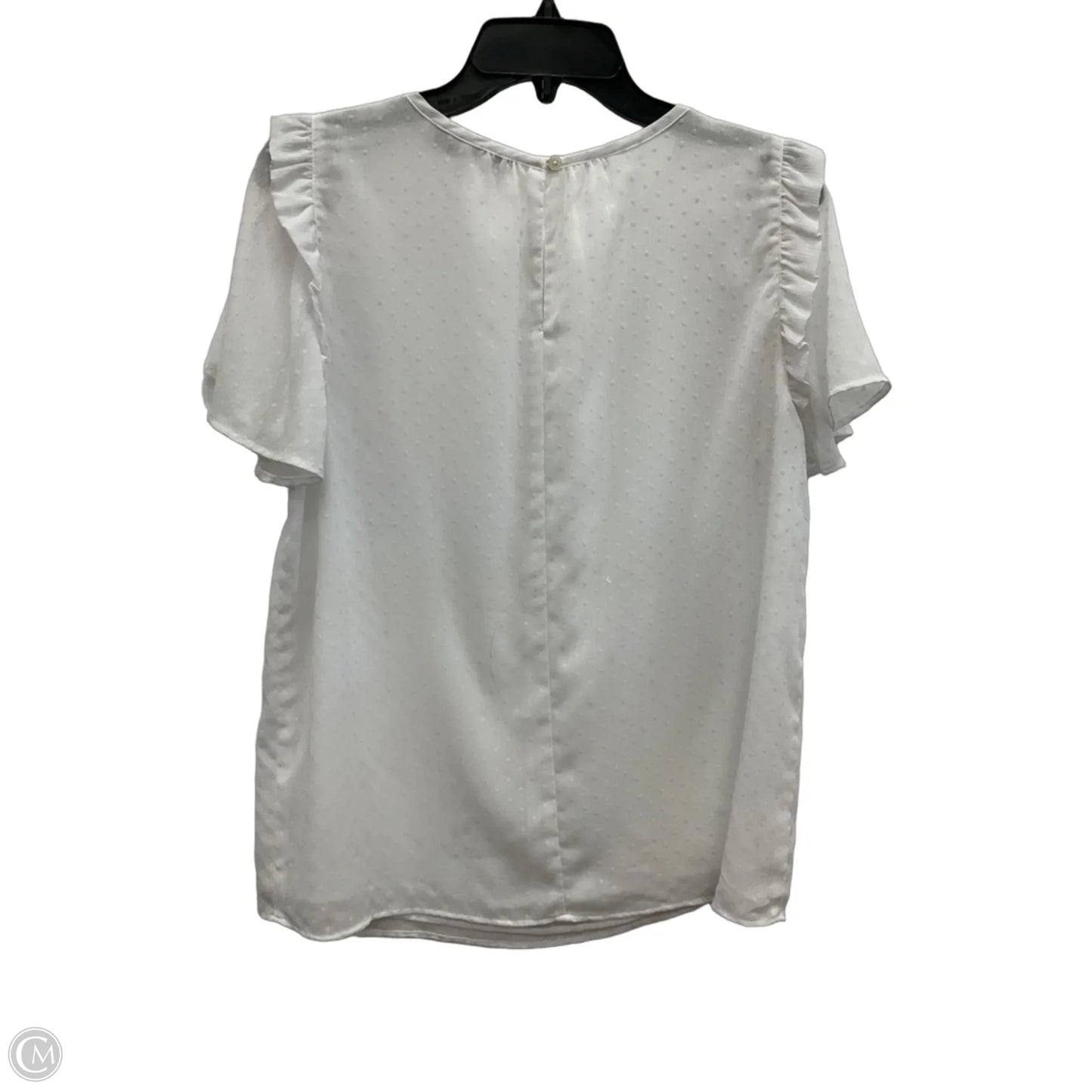 Top Short Sleeve By Loft In White, Size: M