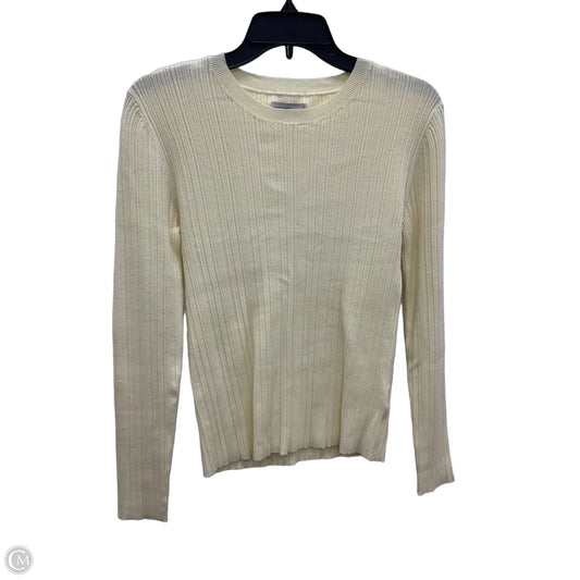 Top Long Sleeve Basic By Nine West In Yellow, Size: M