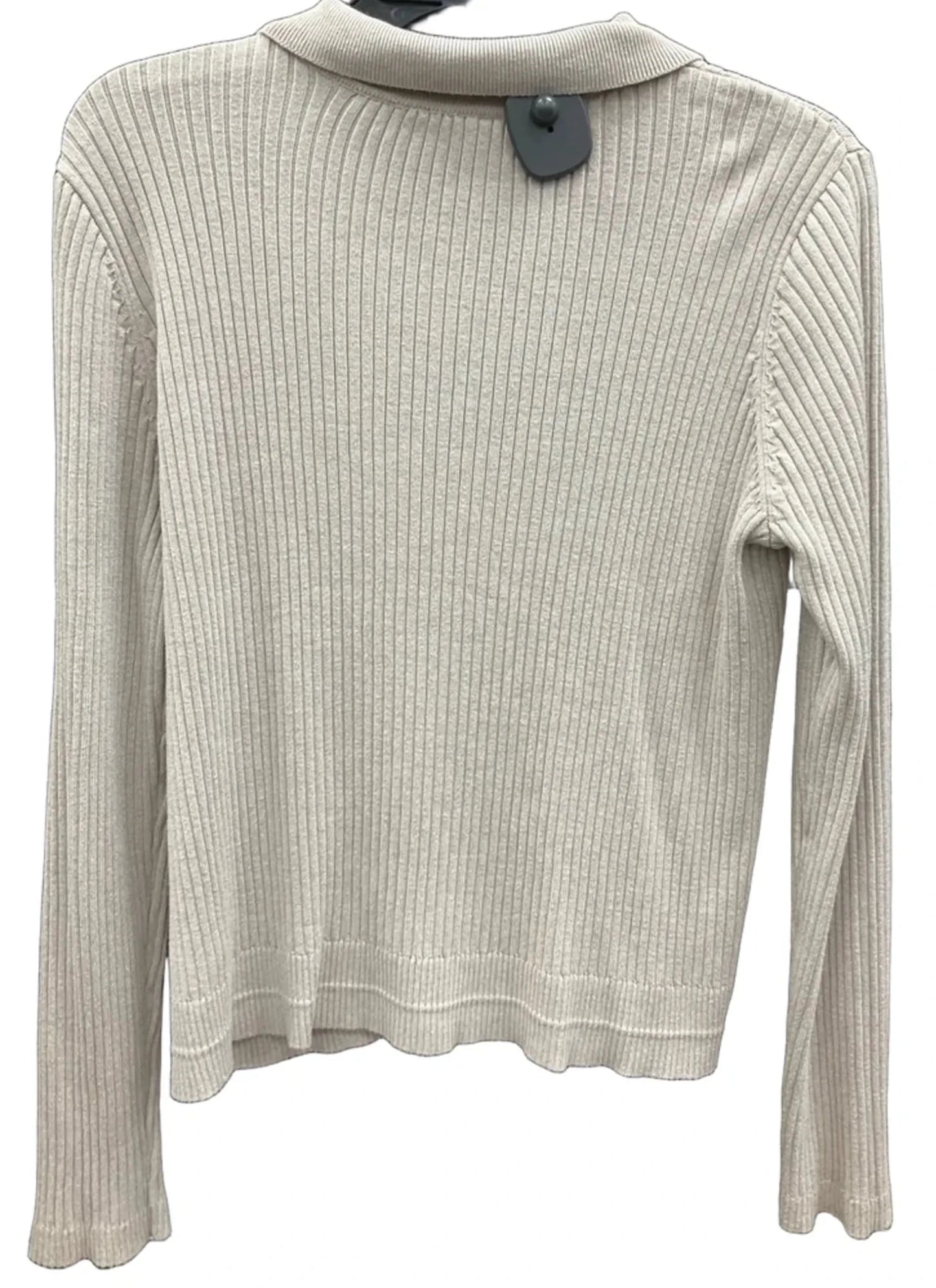 Top Long Sleeve By Cyrus In Tan, Size: L