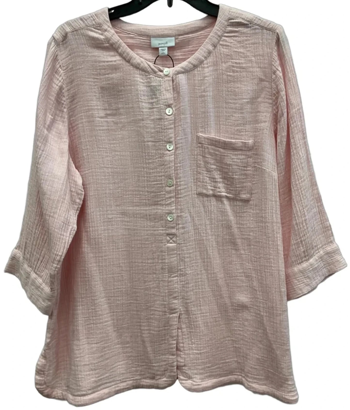 Top 3/4 Sleeve By J. Jill In Pink, Size: Lp