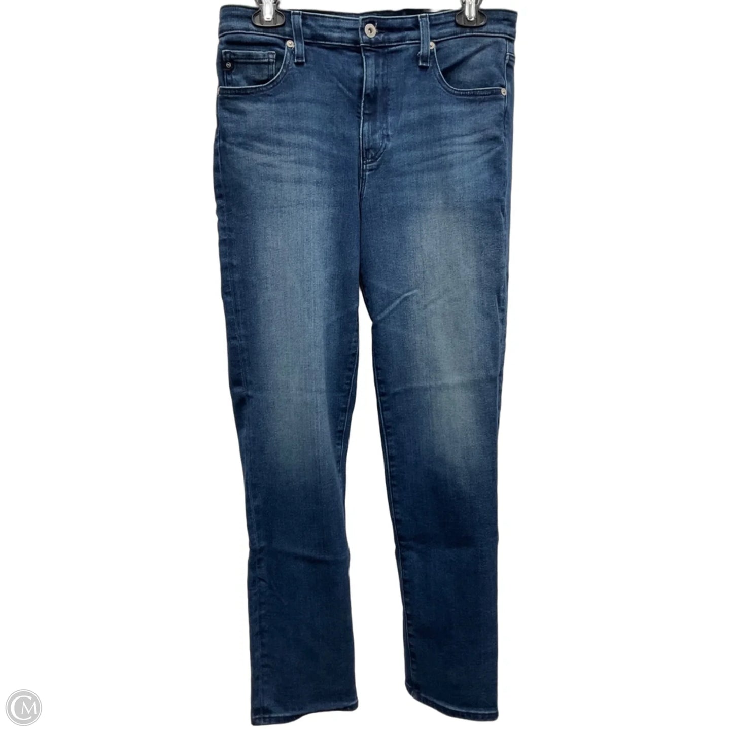 Jeans Straight By Ag Jeans In Blue Denim, Size: 8