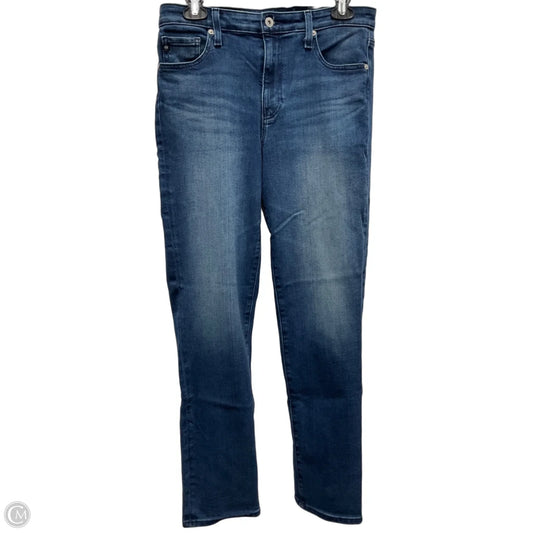 Jeans Straight By Ag Jeans In Blue Denim, Size: 8