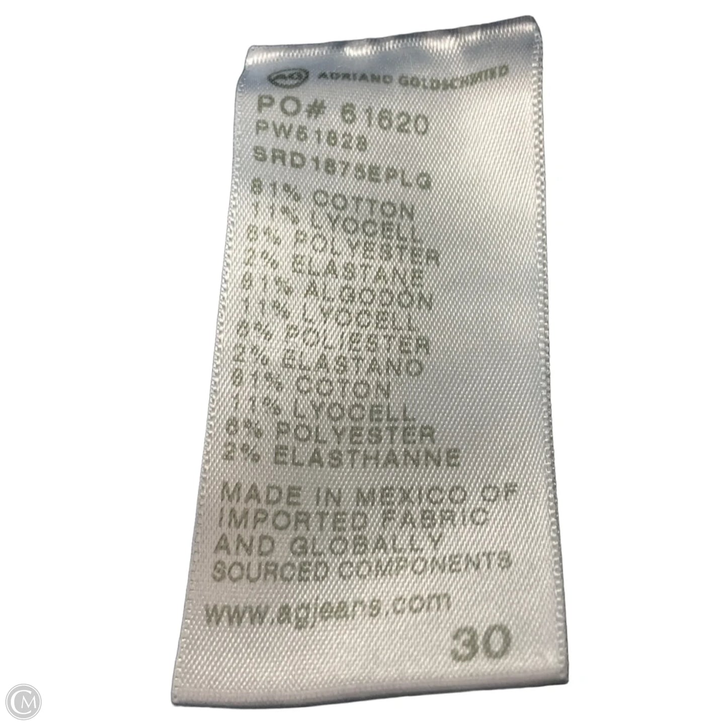 Jeans Straight By Ag Jeans In Blue Denim, Size: 8