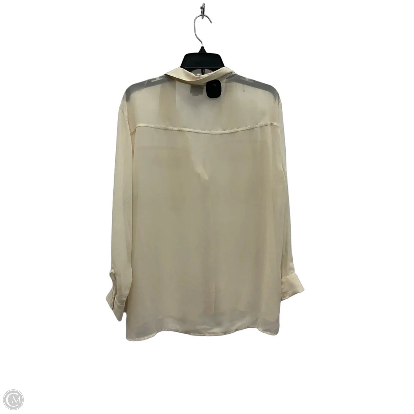 Blouse Long Sleeve By Inc In Cream, Size: M