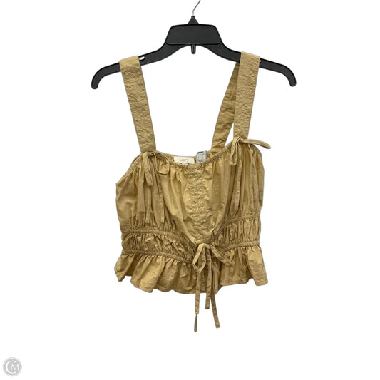 Top Sleeveless By Loft In Tan, Size: M