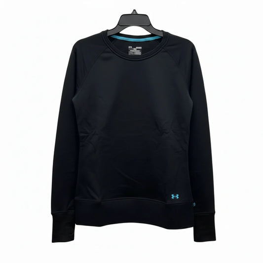 Athletic Top Long Sleeve Crewneck By Under Armour In Black, Size: M