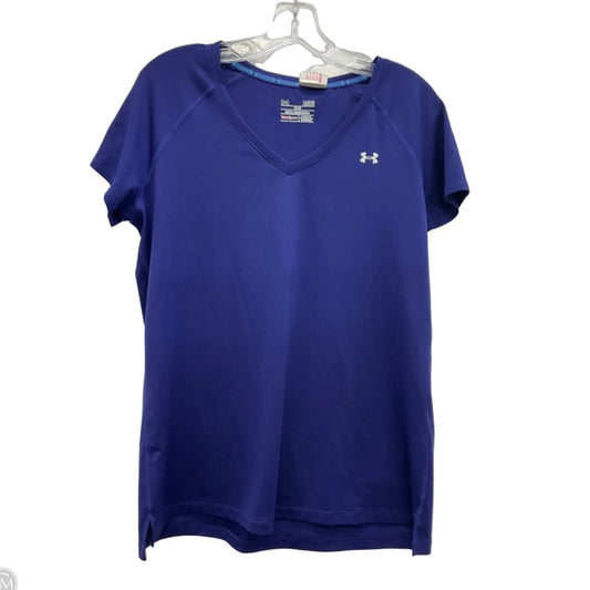 Athletic Top Short Sleeve By Under Armour In Purple, Size: L