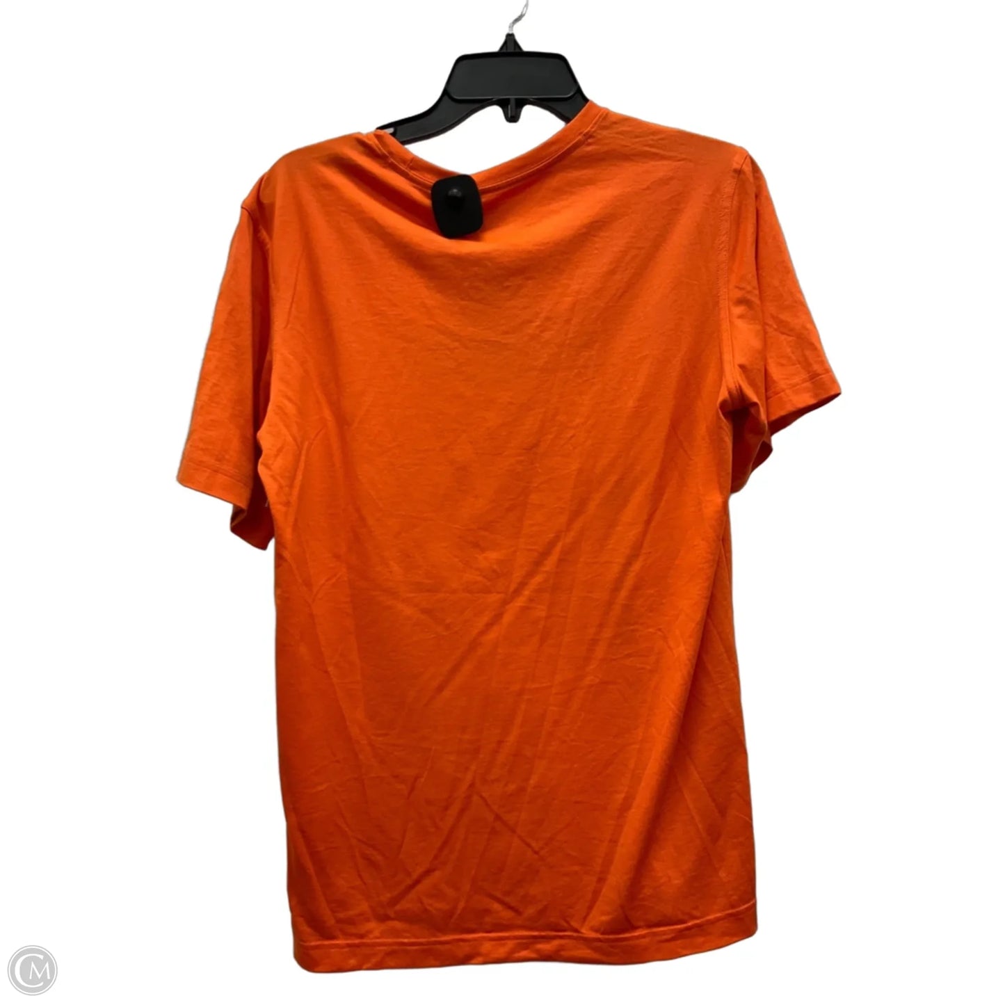 Athletic Top Short Sleeve By New Balance In Orange, Size: M