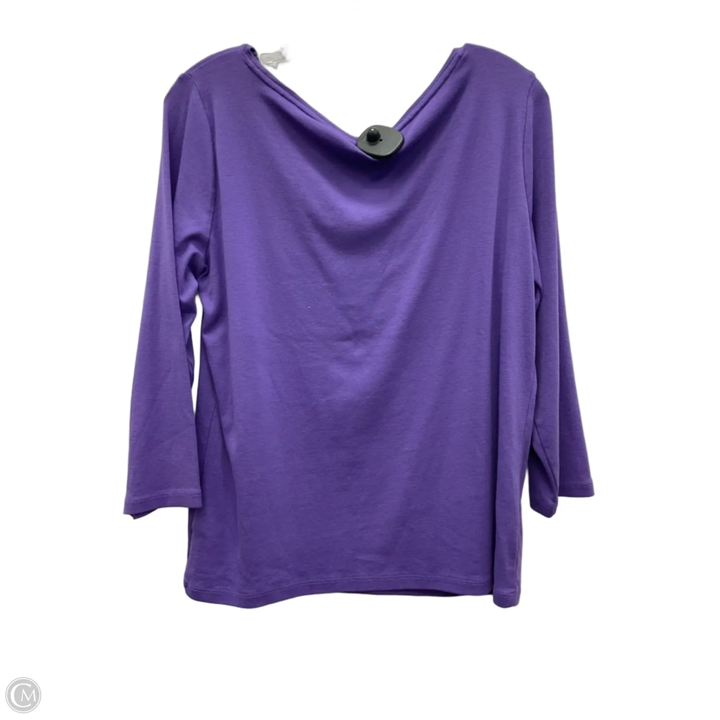 Top Long Sleeve Basic By Talbots In Purple, Size: L