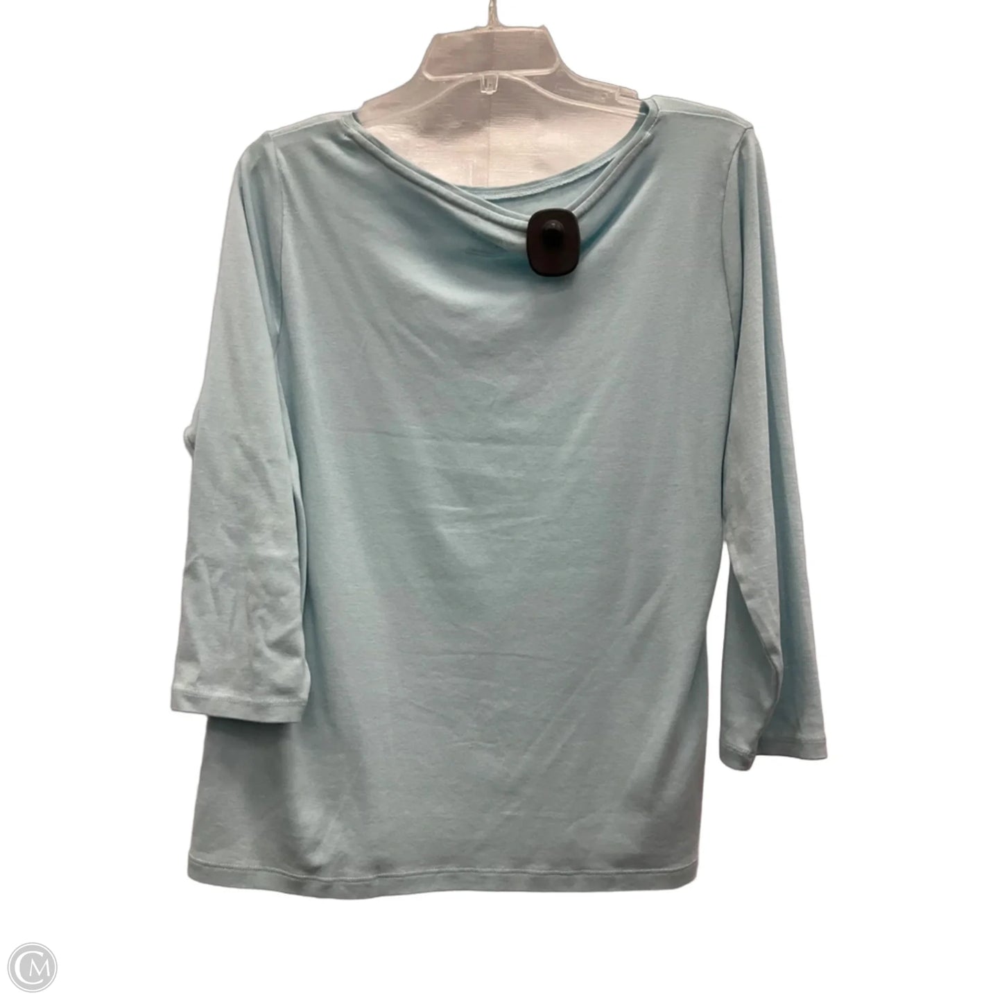 Top Long Sleeve Basic By Talbots In Blue, Size: L