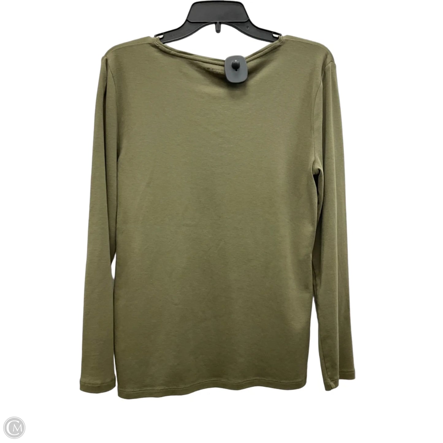 Top Long Sleeve Basic By Talbots In Green, Size: L