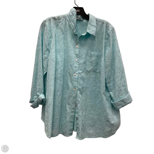 Blouse Long Sleeve By J. Jill In Blue, Size: Lp