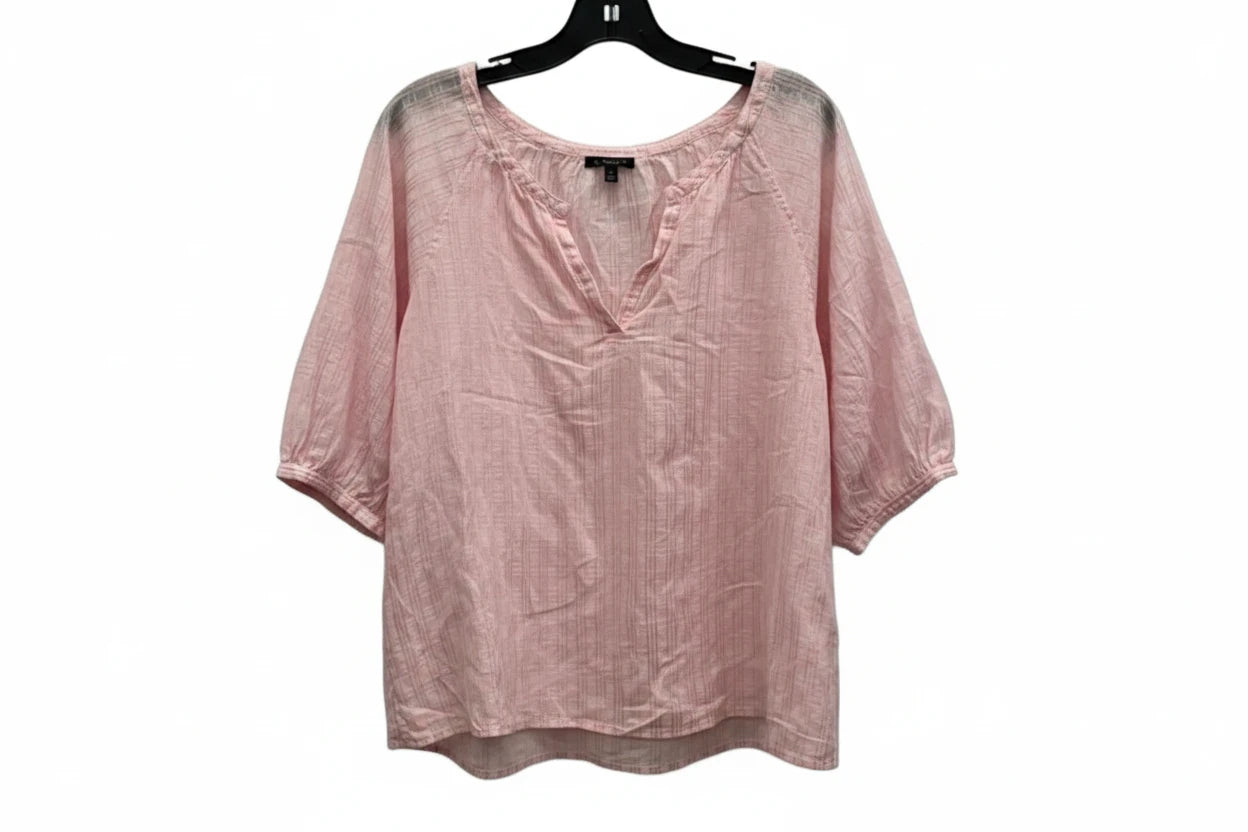 Top 3/4 Sleeve By Talbots In Pink, Size: M