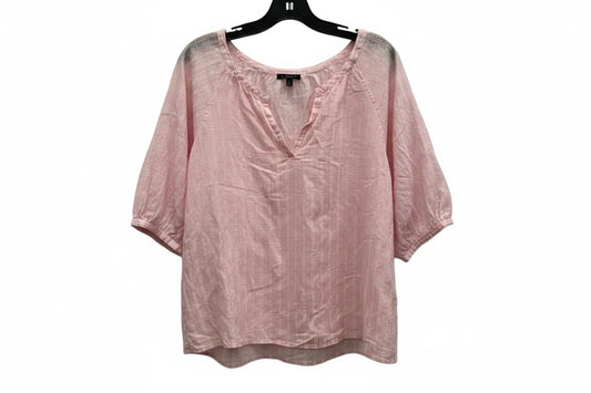 Top 3/4 Sleeve By Talbots In Pink, Size: M