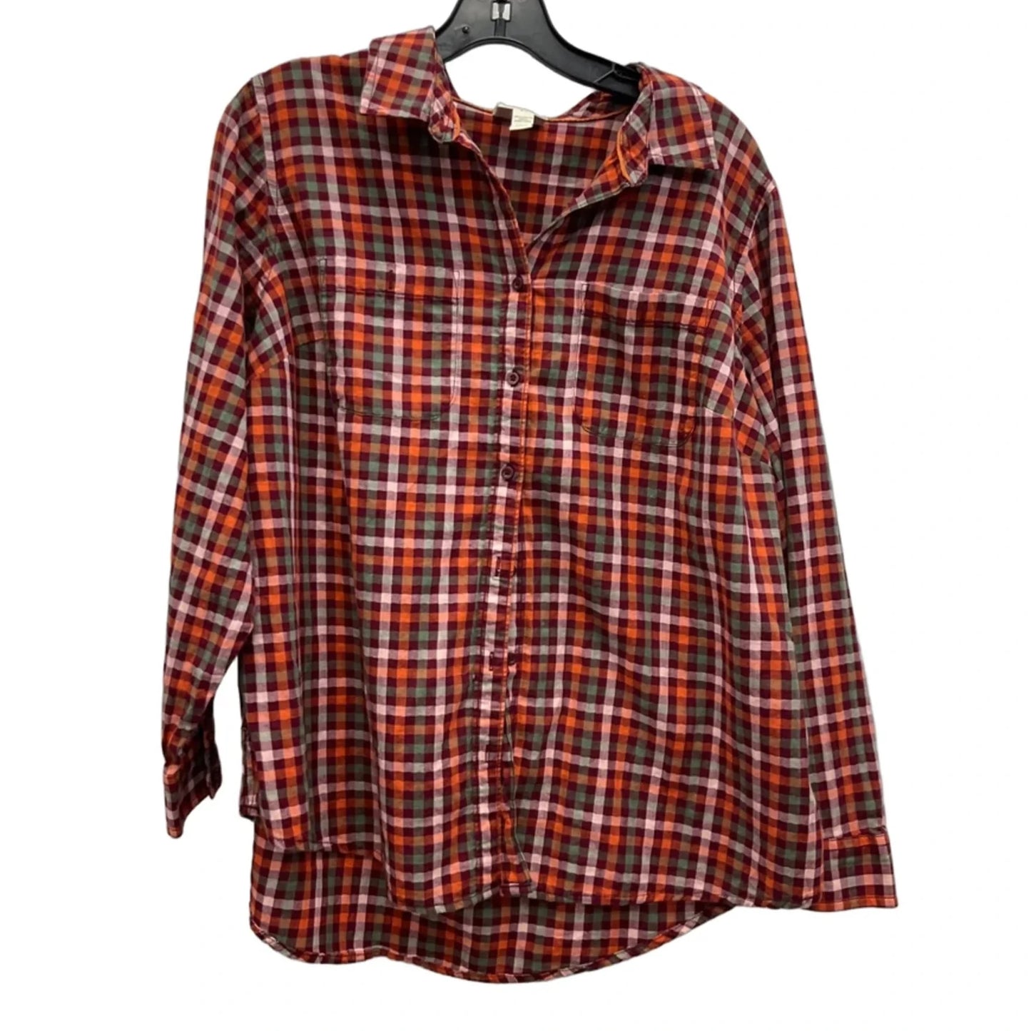 Blouse Long Sleeve By St Johns Bay In Orange, Size: 0x