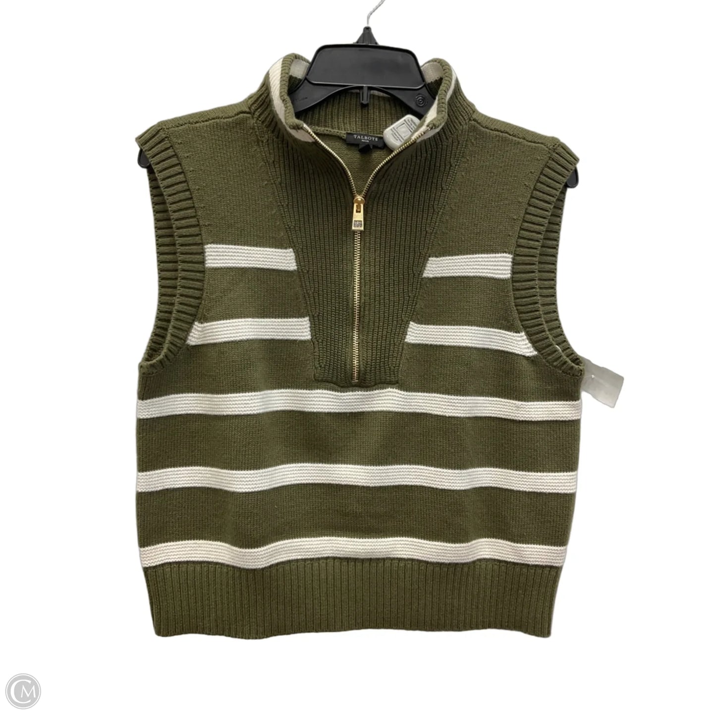 Vest Sweater By Talbots In Green, Size: Sp