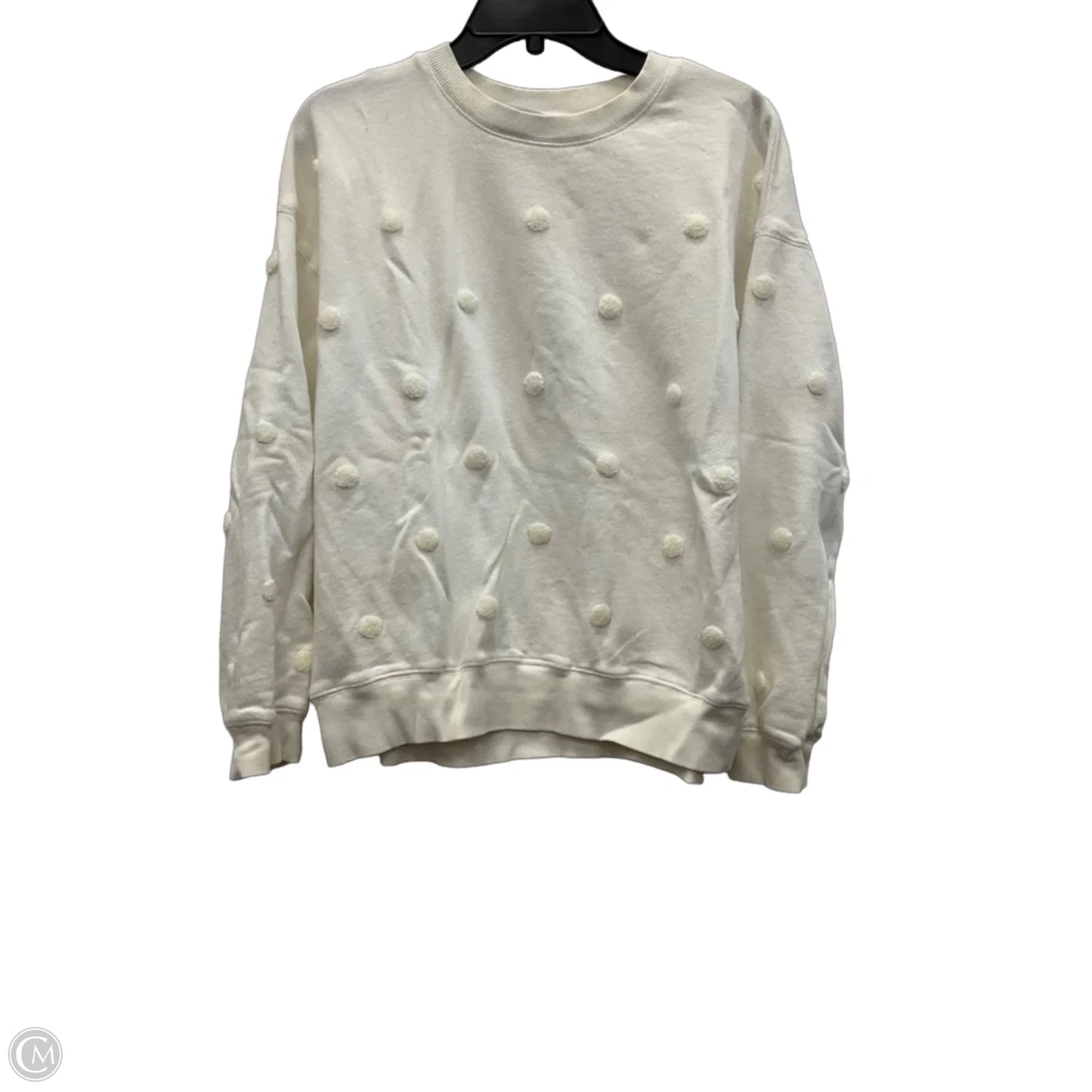Athletic Sweatshirt Crewneck By Lou And Grey In White, Size: M