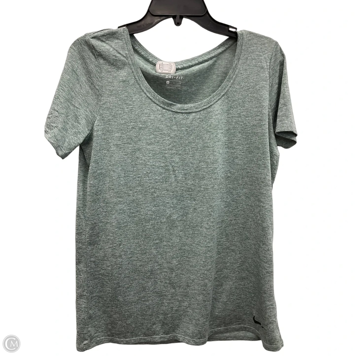 Athletic Top Short Sleeve By Nike Apparel In Green, Size: M