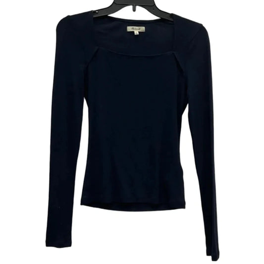 Top Long Sleeve Basic By Madewell In Blue, Size: M