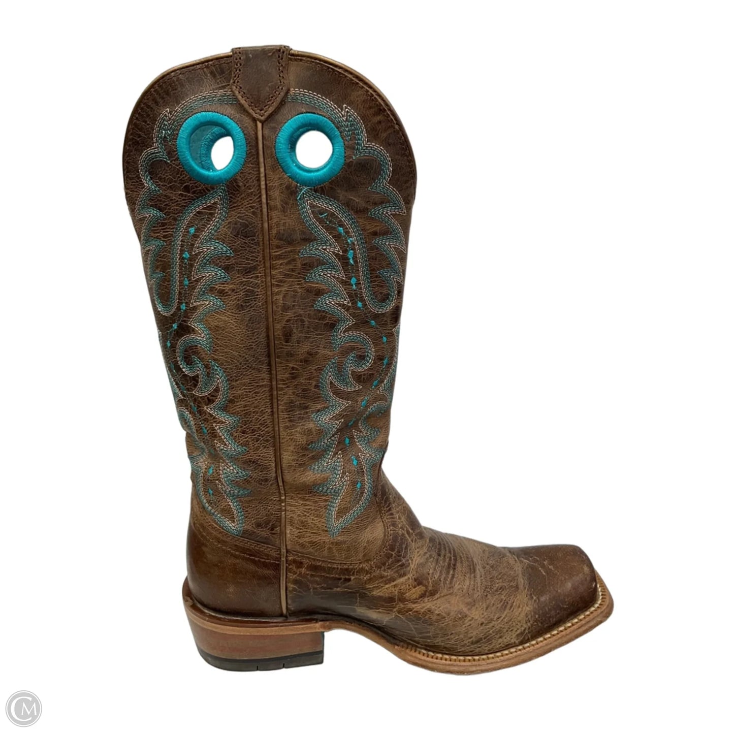 Boots Leather By Ariat In Blue & Brown, Size: 8