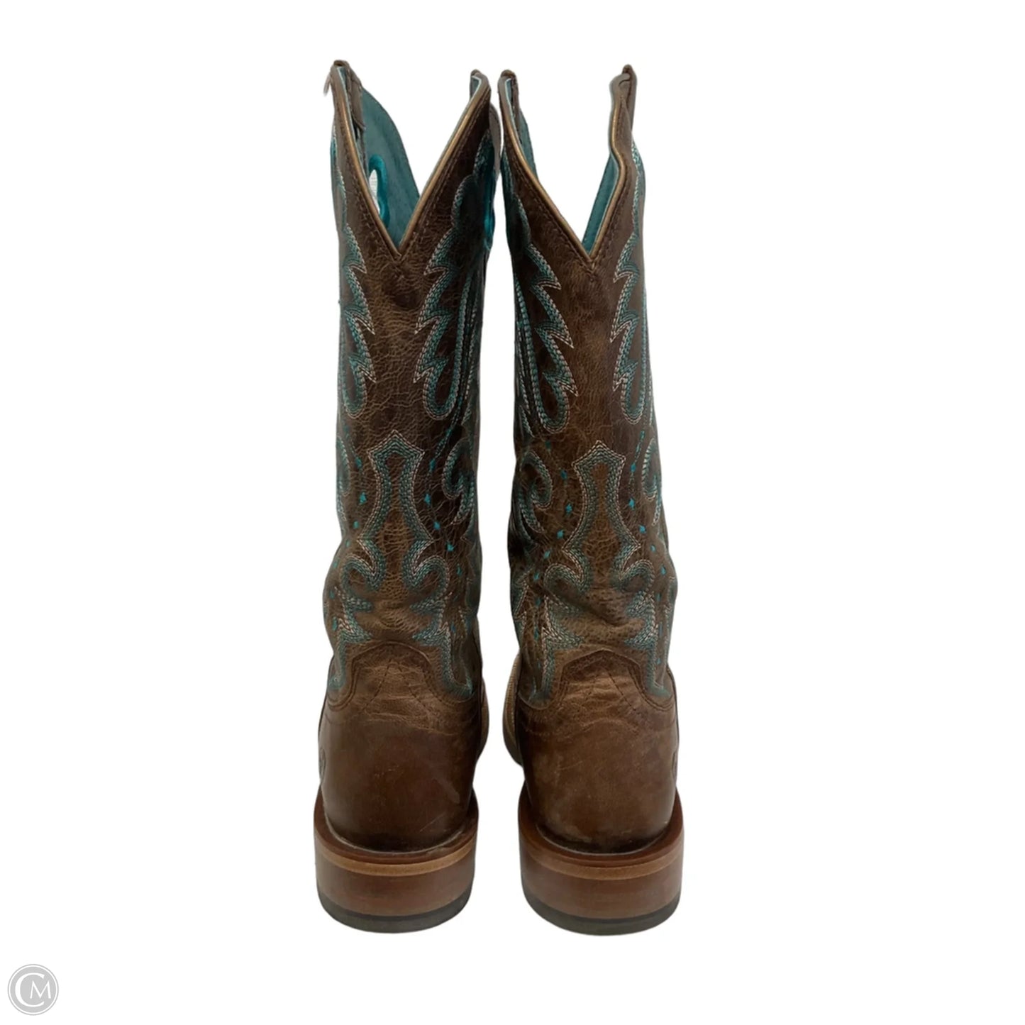 Boots Leather By Ariat In Blue & Brown, Size: 8