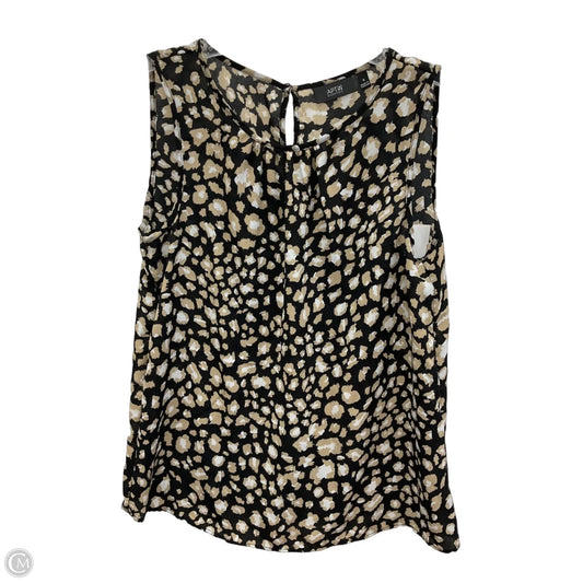 Top Sleeveless By Apt 9 In Black & Brown, Size: S