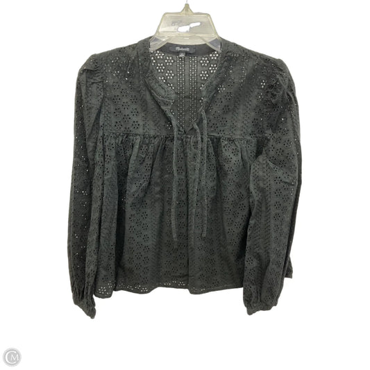 Top Long Sleeve By Madewell In Black, Size: M
