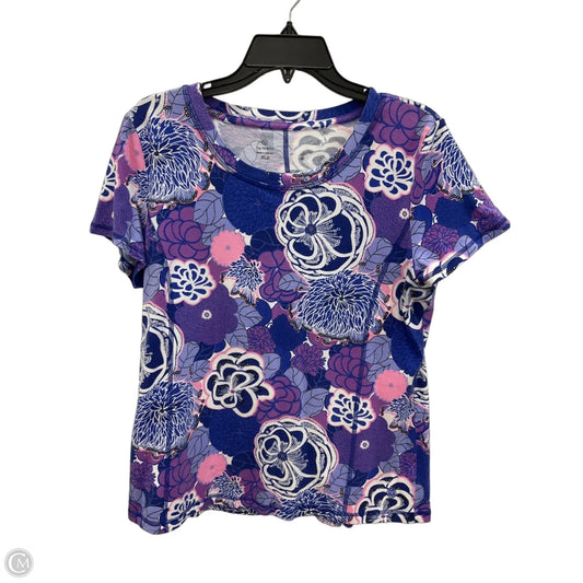 Athletic Top Short Sleeve By Talbots In Purple, Size: Xlp