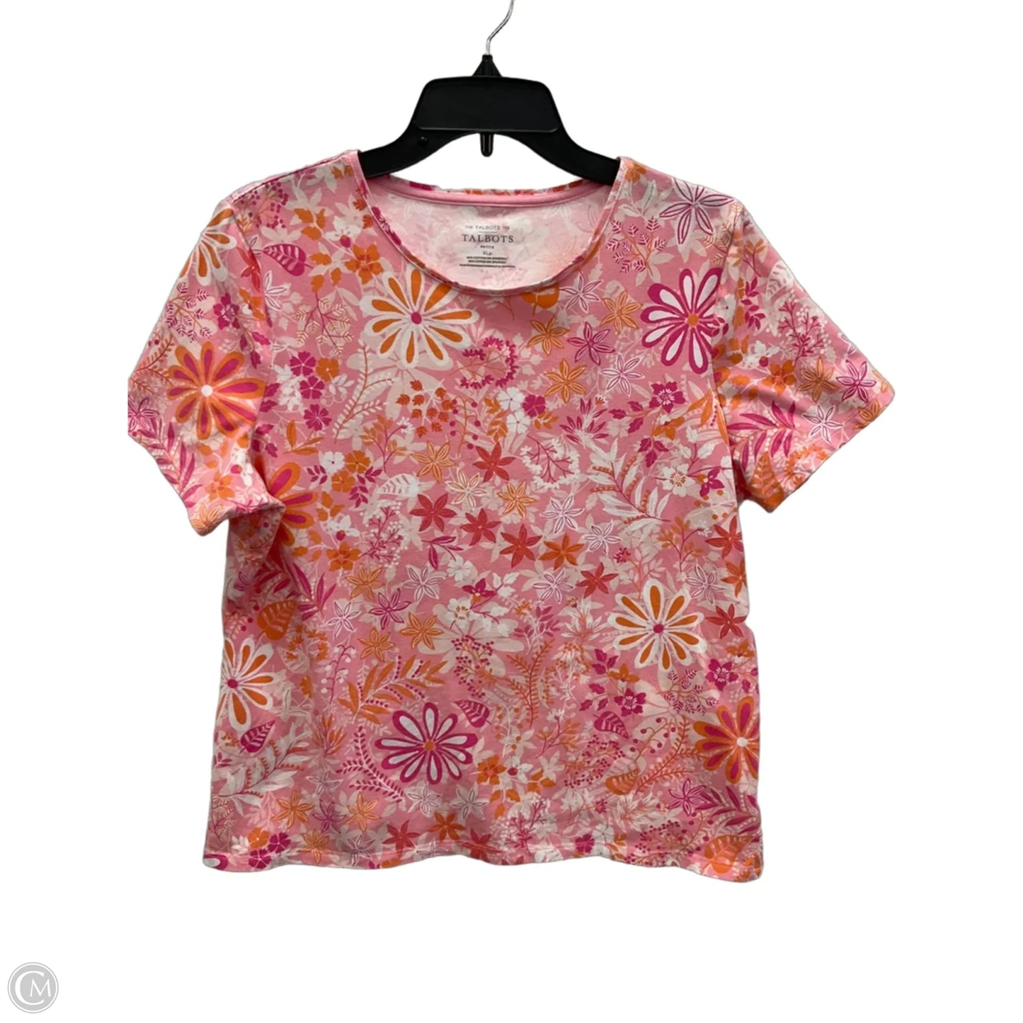 Top Short Sleeve By Talbots In Pink, Size: Xlp