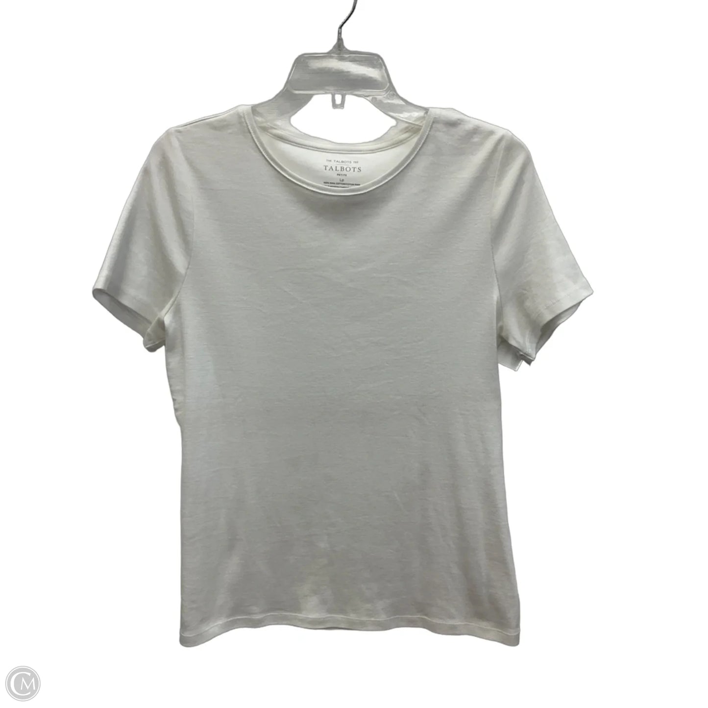 Top Short Sleeve Basic By Talbots In White, Size: Lp
