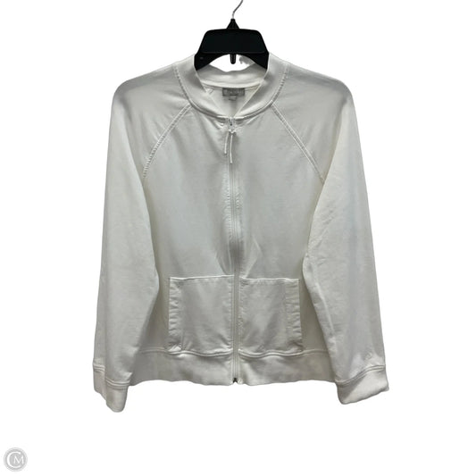 Athletic Jacket By Talbots In White, Size: Xlp