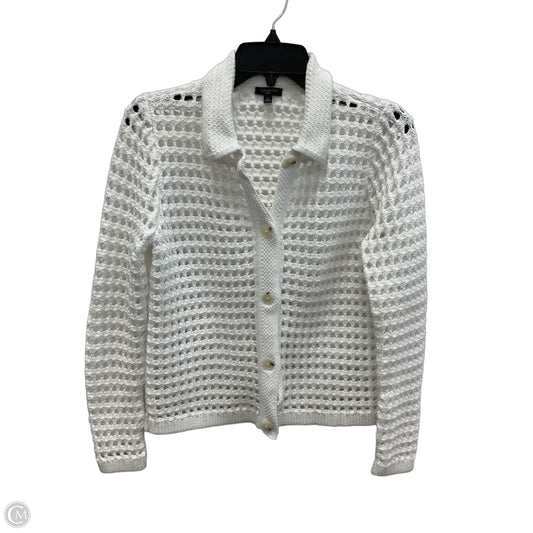 Sweater Cardigan By Talbots In White, Size: Sp