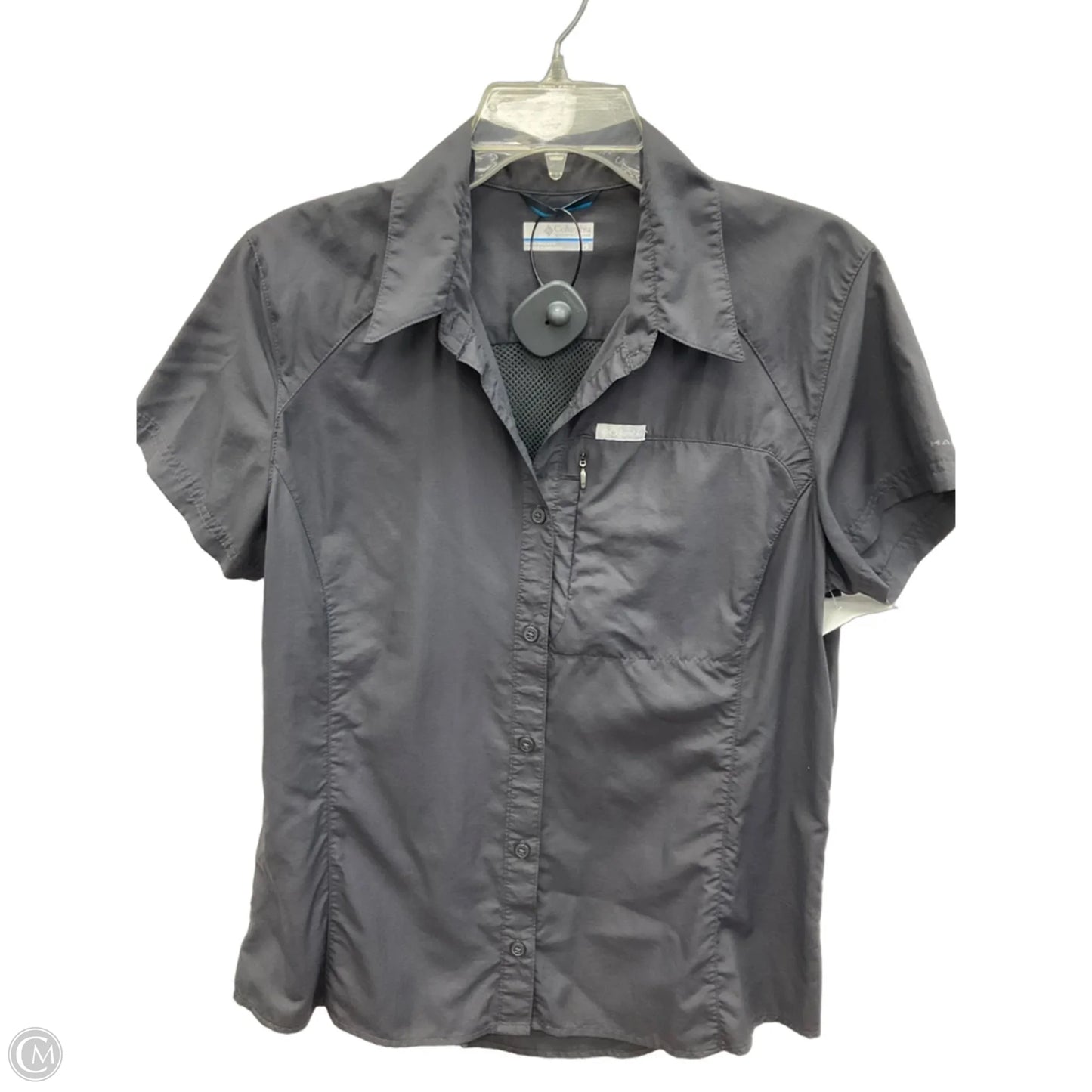 Athletic Top Short Sleeve By Columbia In Grey, Size: L