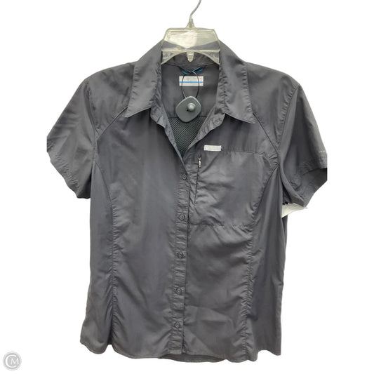 Athletic Top Short Sleeve By Columbia In Grey, Size: L