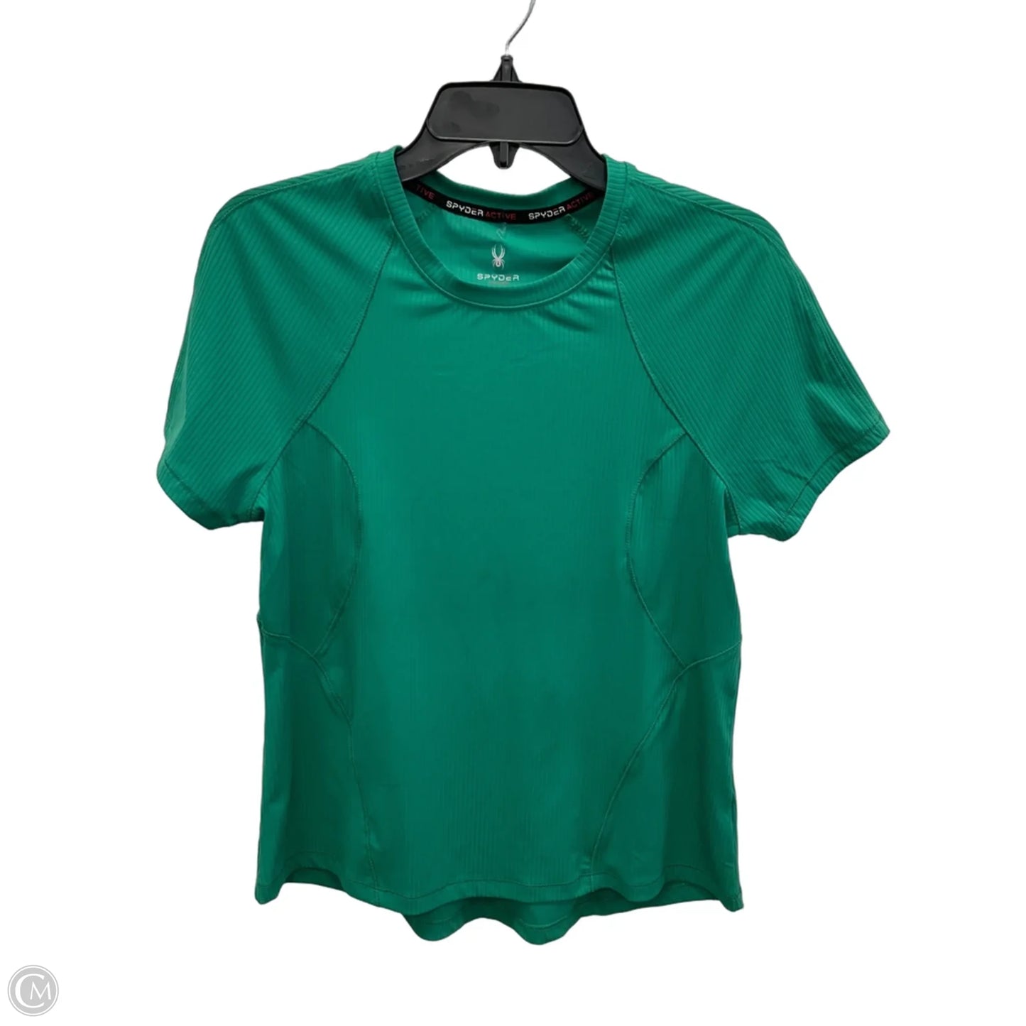 Athletic Top Short Sleeve By Spyder In Green, Size: M