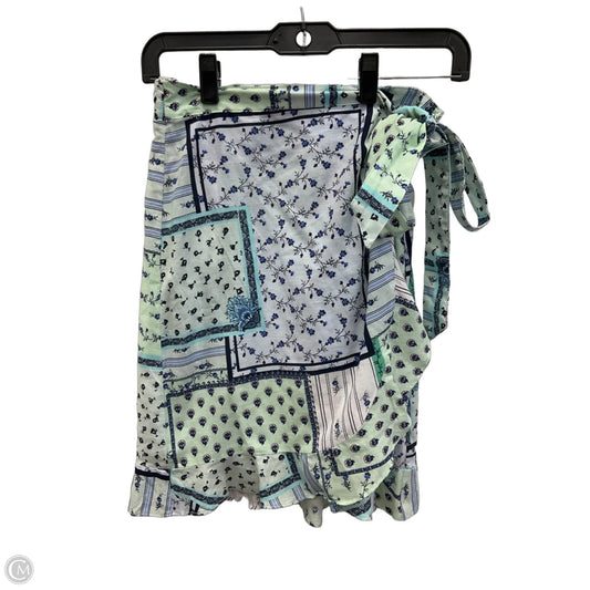Skirt Midi By Loft In Blue & Green, Size: 2p