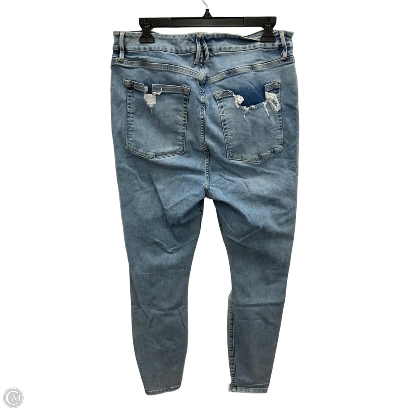 Jeans Skinny By Good American In Blue, Size: 16