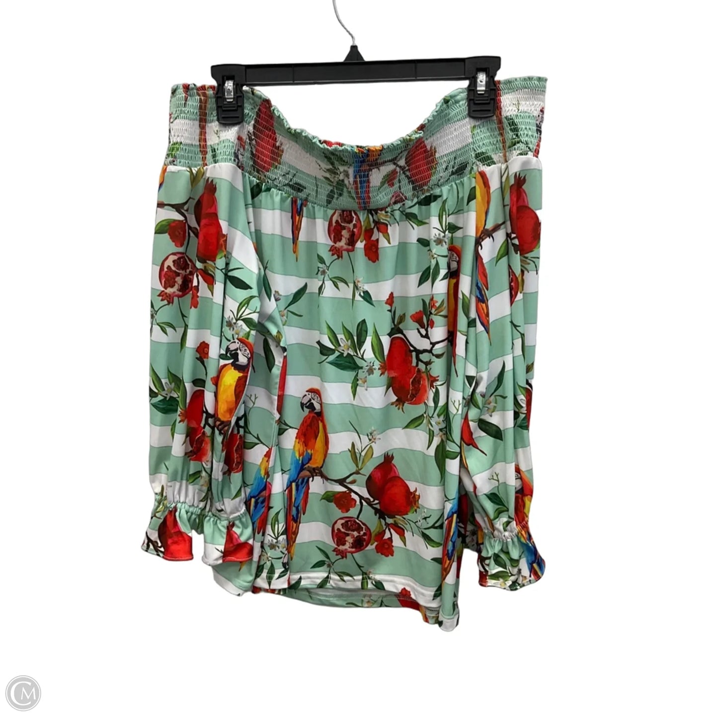 Top 3/4 Sleeve By Boston Proper In Green, Size: L