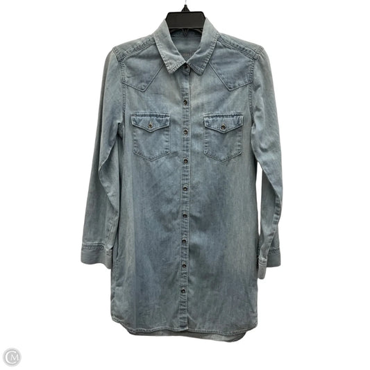 Dress Casual Midi By Gap In Blue, Size: Mp