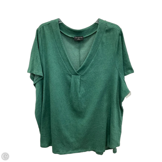 Top Short Sleeve By Lane Bryant In Green, Size: 3x
