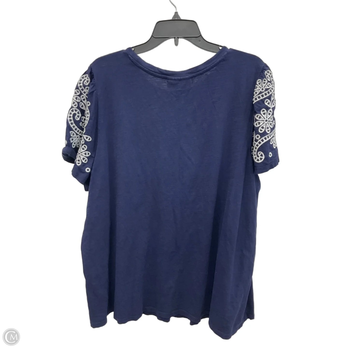 Top Short Sleeve By Lane Bryant In Blue, Size: 3x